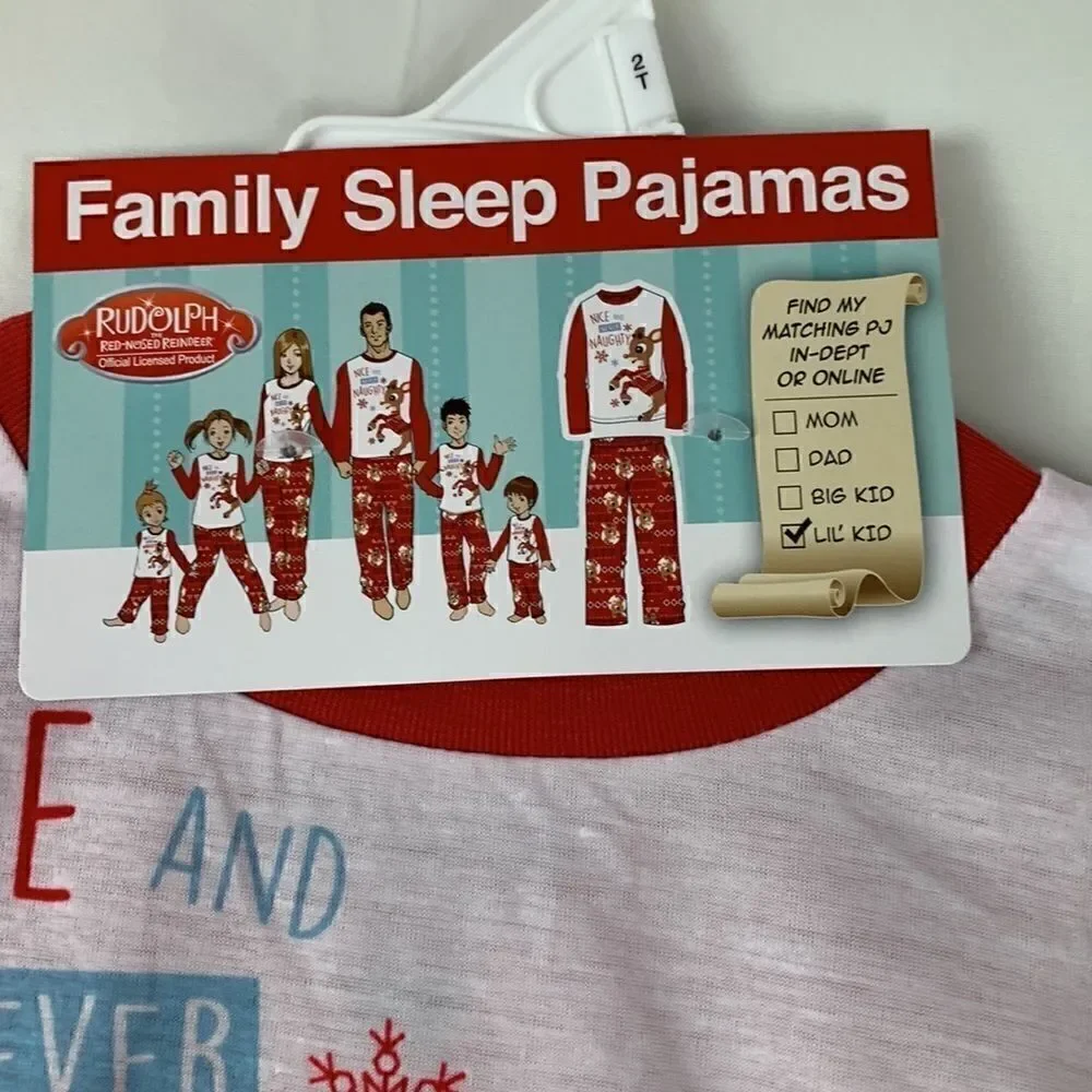 Rudolph Red-Nosed Reindeer toddler Holiday Sleep Pajamas